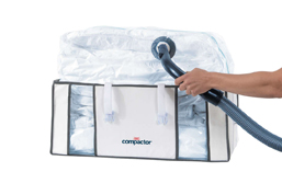 Semi-rigid duvet storage bags