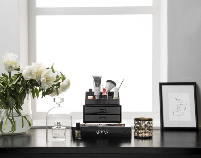 2 Drawer Jewellery And Make-up Organiser - Black 8 Compactor