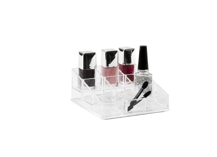 Nail Varnish Organiser with 9 Compartments - Transparent 1 Compactor