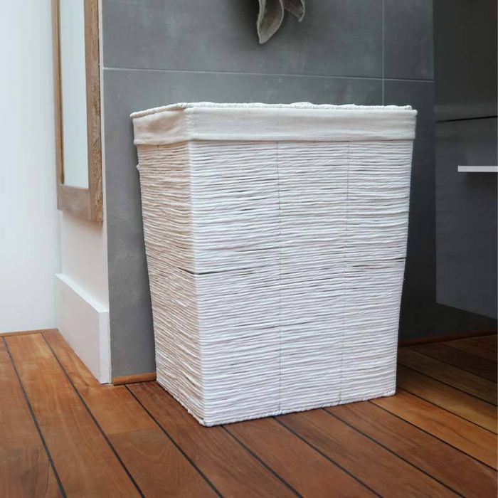 Kimo white paper laundry hamper