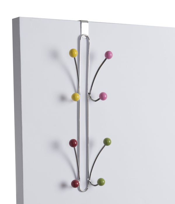"Berlingot" Vertical 8 Hook Over Door Hanger 5 Compactor