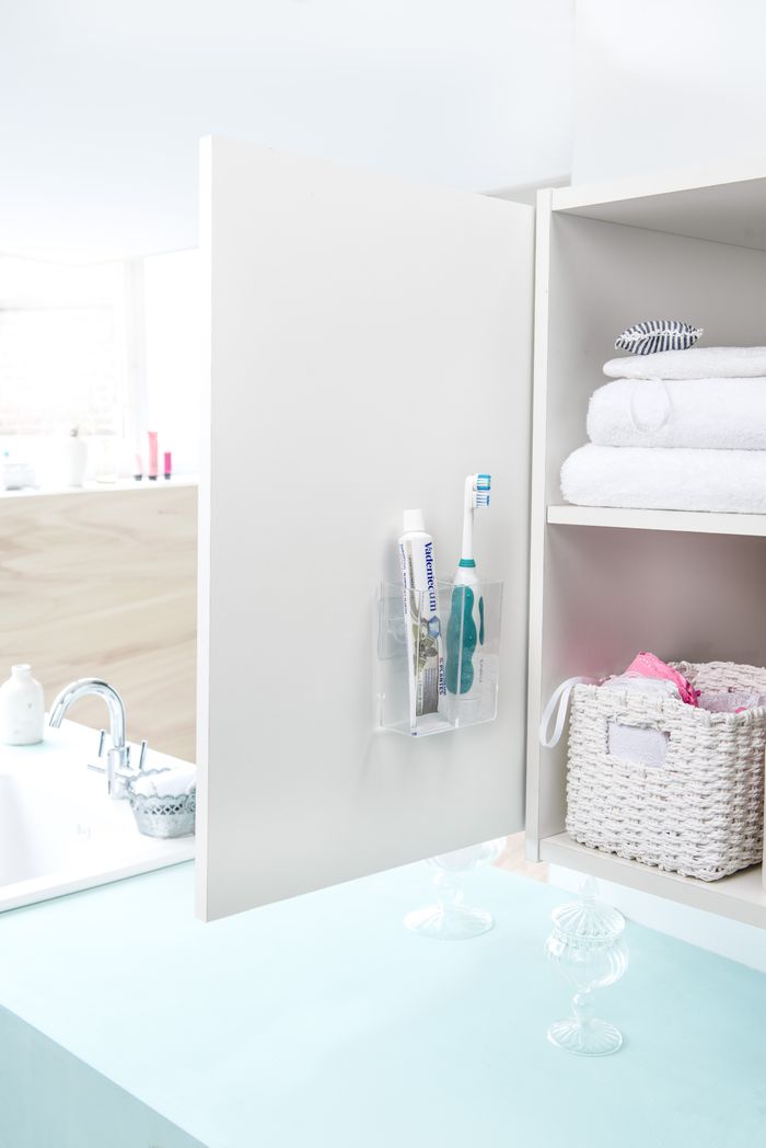 Bestlock Magic Vision Wall Mountable Large Home Storage Box with 2 Compartments - Transparent 5 Compactor