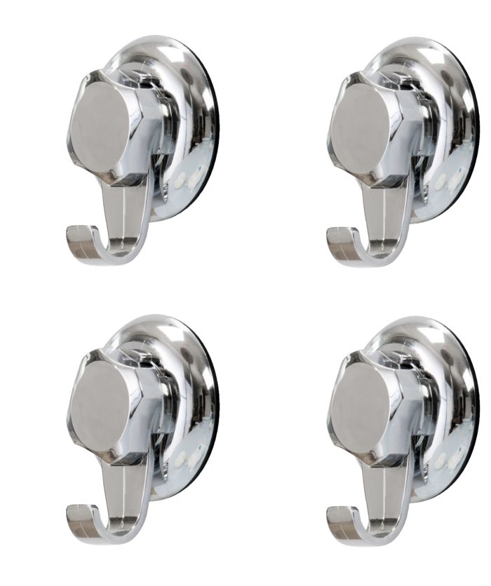 Bestlock Suction Wall Mountable Set of 4 Large Hanging Hooks 1 Compactor