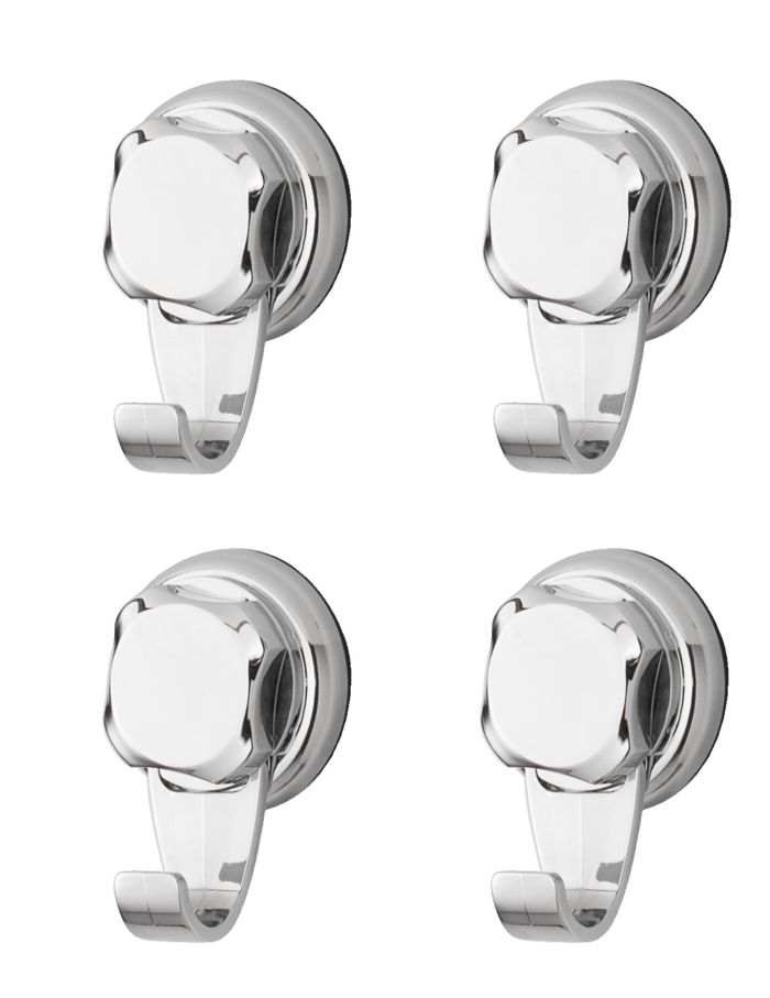 Bestlock Suction Wall Mountable Set of 4 Small Hanging Hooks 1 Compactor