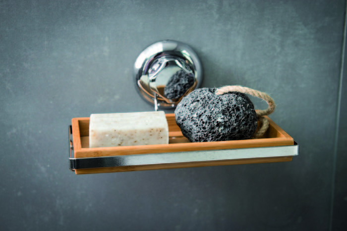 Bestlock Suction Wall Mountable Soap Dish - Bamboo 6 Compactor