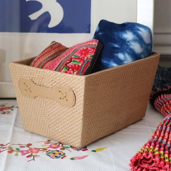 "Beverly" beige storage basket