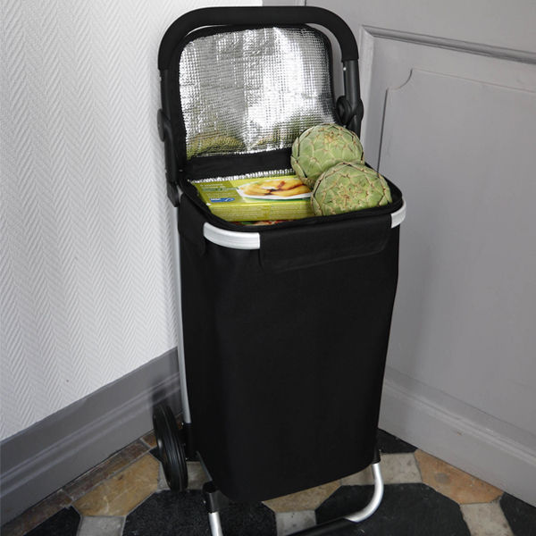 Black shopping trolley isothermal