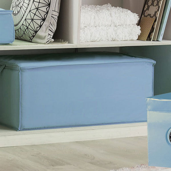 Blue duvet storage bag