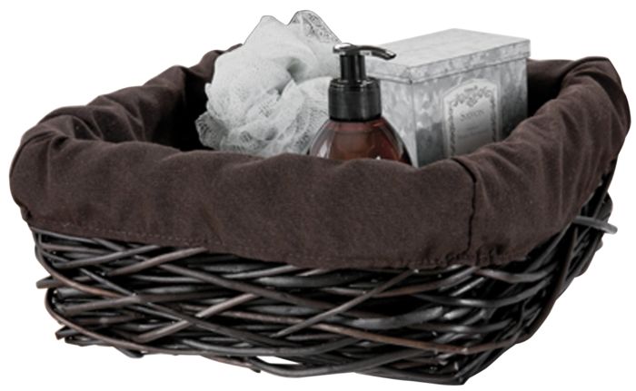 "Crazy" XL Wicker Storage Basket - Brown 3 Compactor