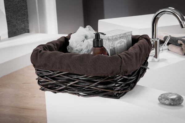 "Crazy" XL Wicker Storage Basket - Brown 2 Compactor