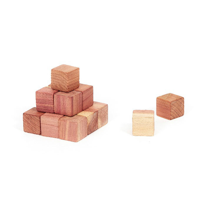 Set of 16 Moth Repellant Cedar Wood Cubes for Drawers 1 Compactor
