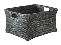 "Dalat" Large Bamboo Storage Basket - Dark Grey 1 Compactor