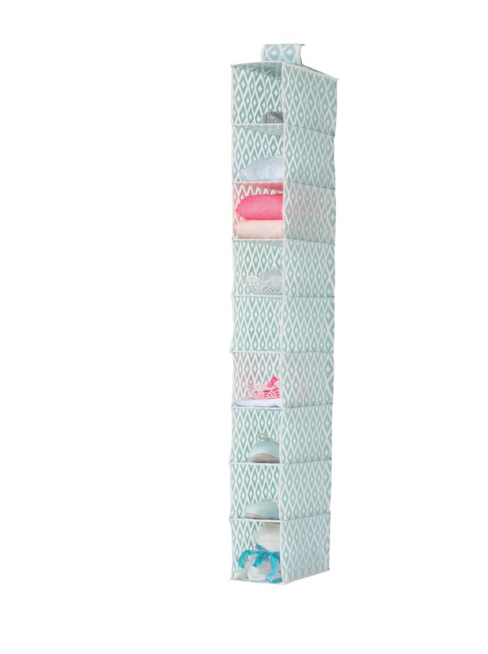 Daman Hanging Shoe Organiser with 9 Compartments 1 Compactor