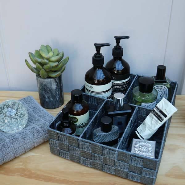 Drawer Organiser with 5 Compartments - Dark Grey