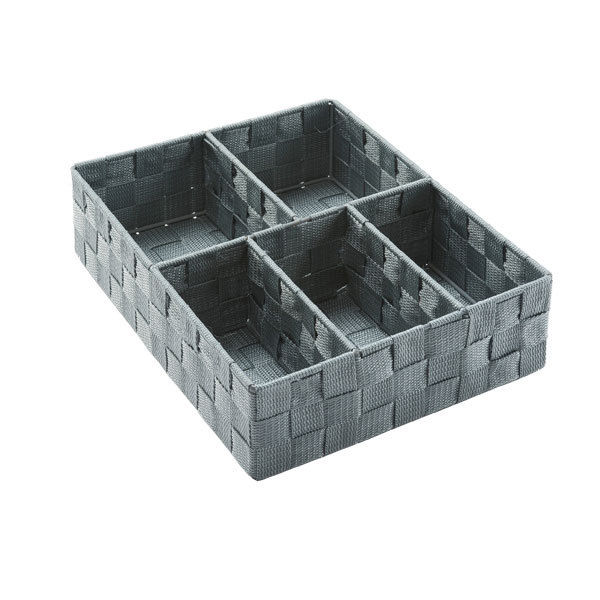 Drawer Organiser with 5 Compartments - Dark Grey