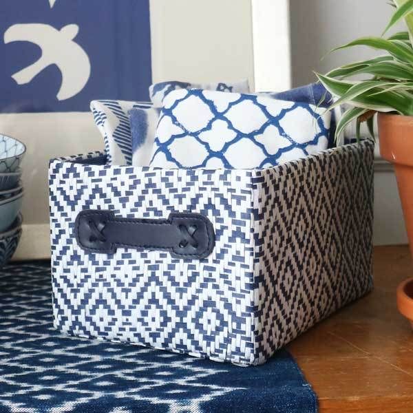 "Enzo" navy blue basket