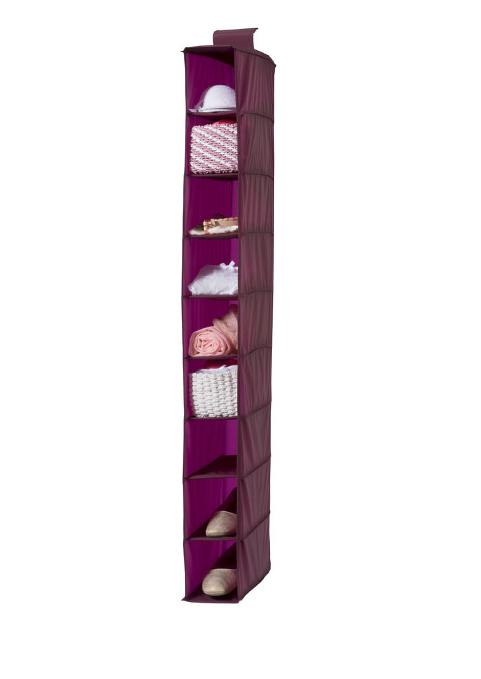 Hanging Organiser with 9 Compartments - Burgundy 1 Compactor