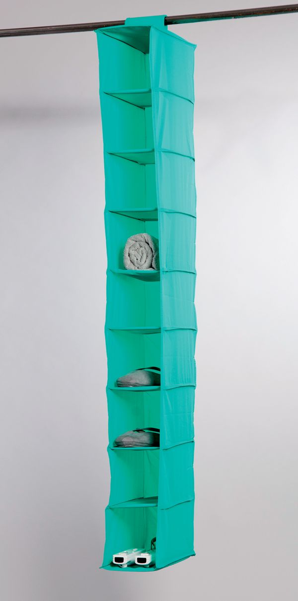 Hanging Shoe Organiser with 9 Compartments - Green 1 Compactor