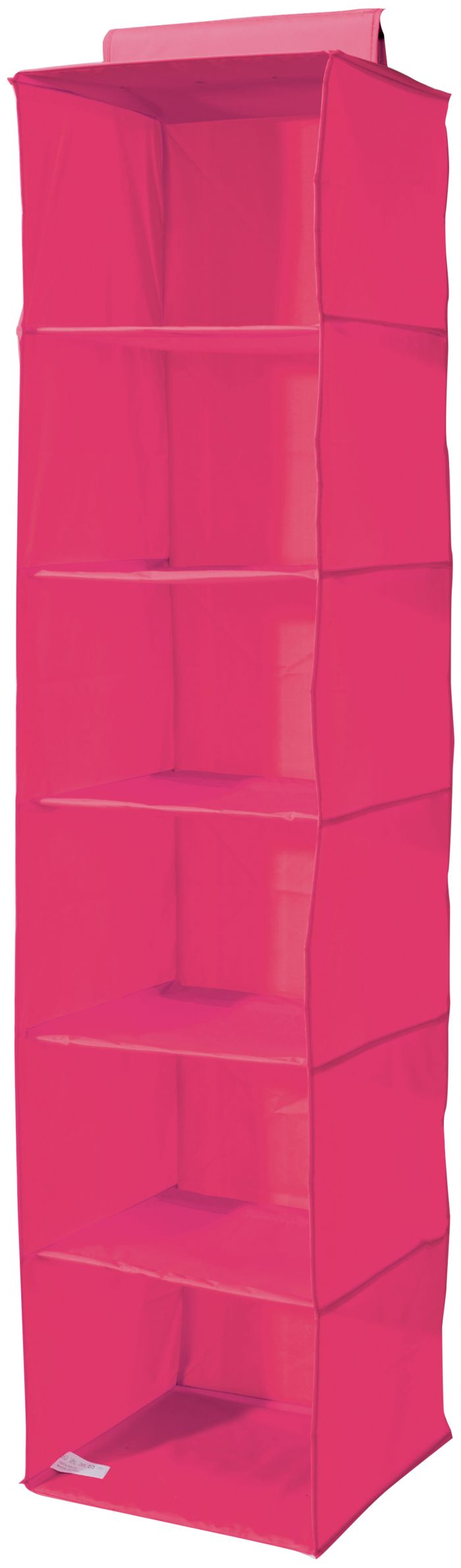 Hanging Clothes Organiser with 6 Compartments - Pink 1 Compactor