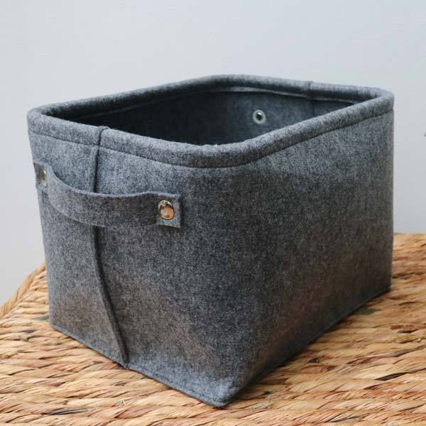 Grey "Felt" storage basket