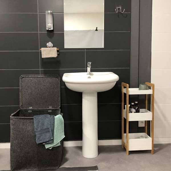 Grey laundry basket "Felt"