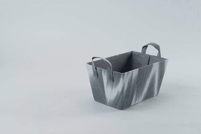 "Samoa" Storage Basket with Handles - Grey 1 Compactor