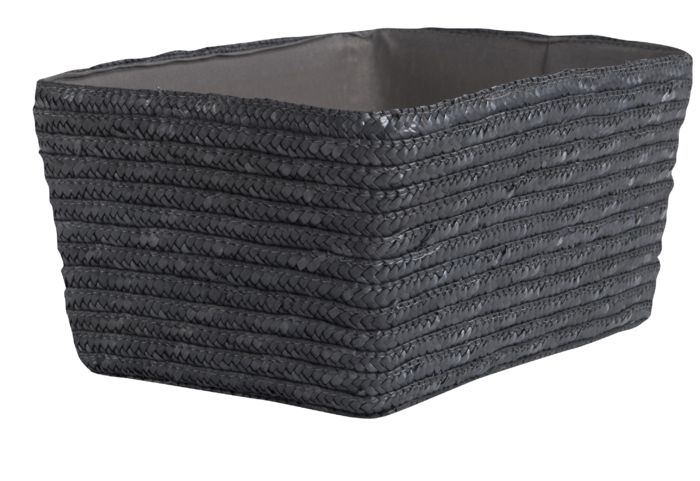 "Hawaii" Woven Storage Basket - Grey 1 Compactor