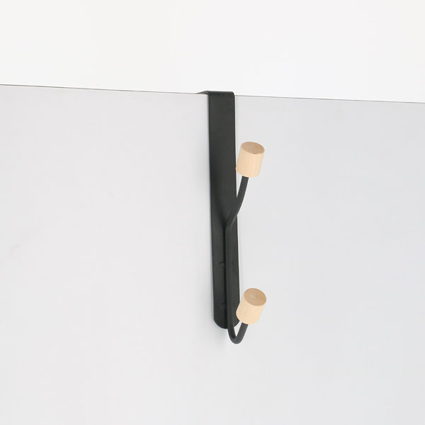 "Helsinski" 2 hooks black over door