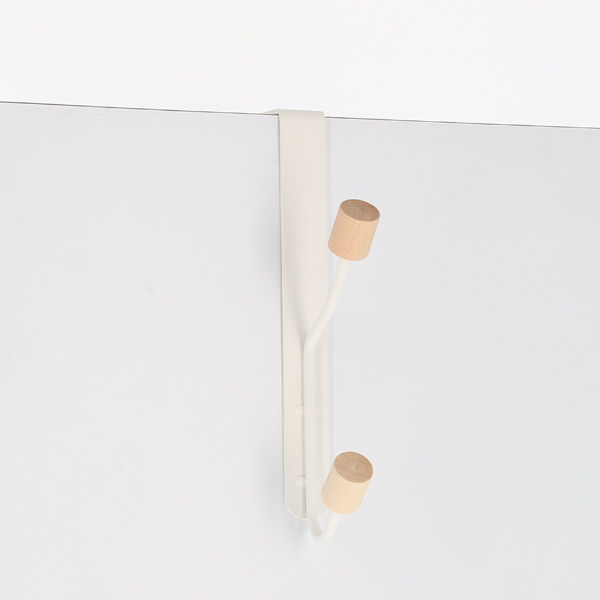 "Helsinski" 2 hooks white over door