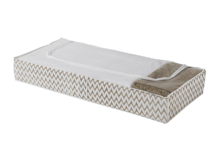 Ikat Beige Extra Flat Under Bed Storage Bag 1 Compactor