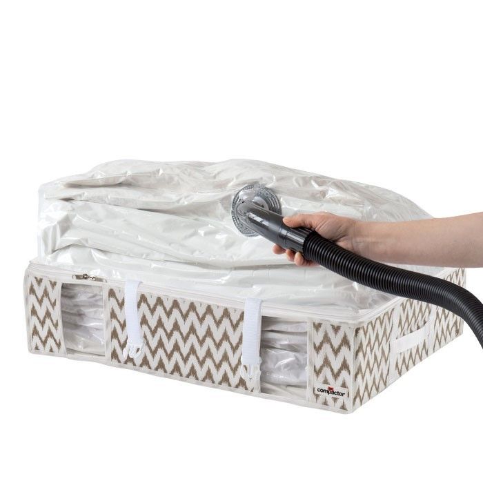 Compactor Ikat Semi-Rigid Vacuum Storage Bag – XXL - Beige/White 2 Compactor