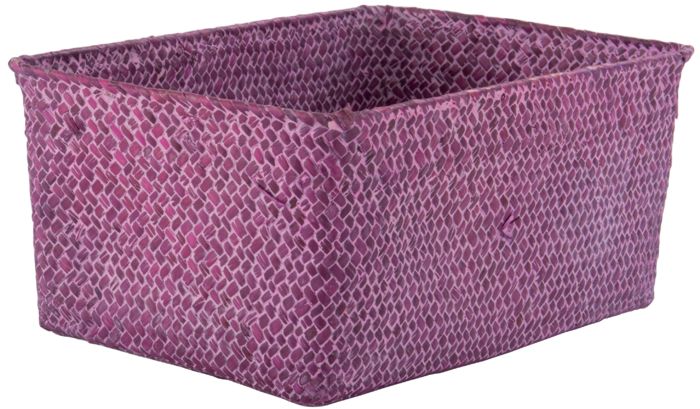 "Kito" Seagrass Storage Basket - Pink 1 Compactor