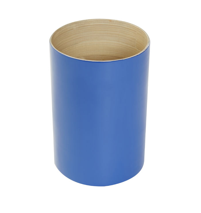 Large Bamboo Utensil Holder - Indigo Blue 1 Compactor