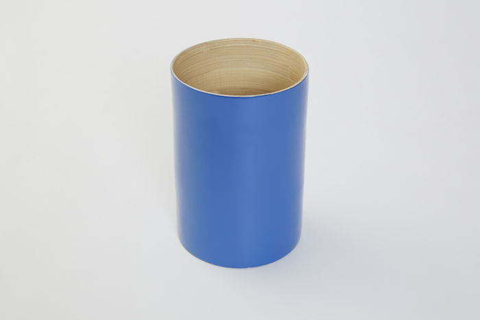 Large Bamboo Utensil Holder - Indigo Blue 3 Compactor
