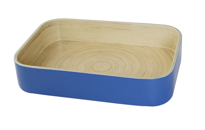 Bamboo Storage Tray - Indigo Blue 1 Compactor