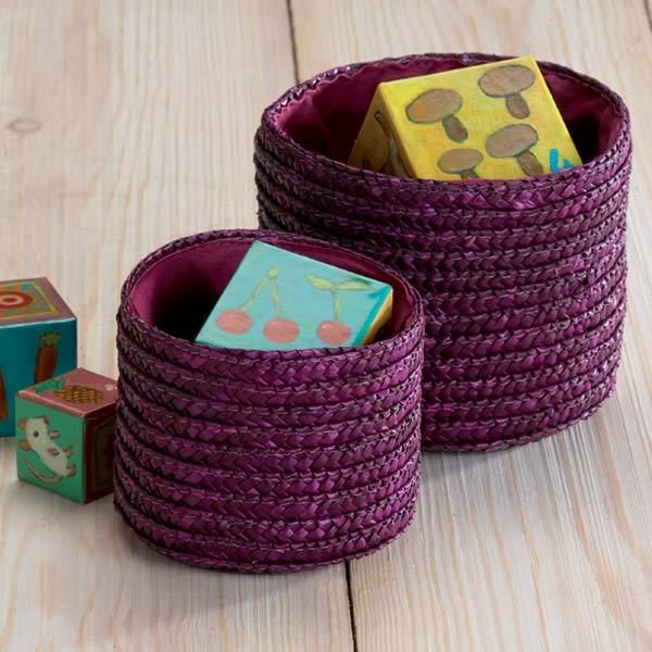 SET OF 2 ROUND  BASKETS "JAIPUR" 2 Compactor