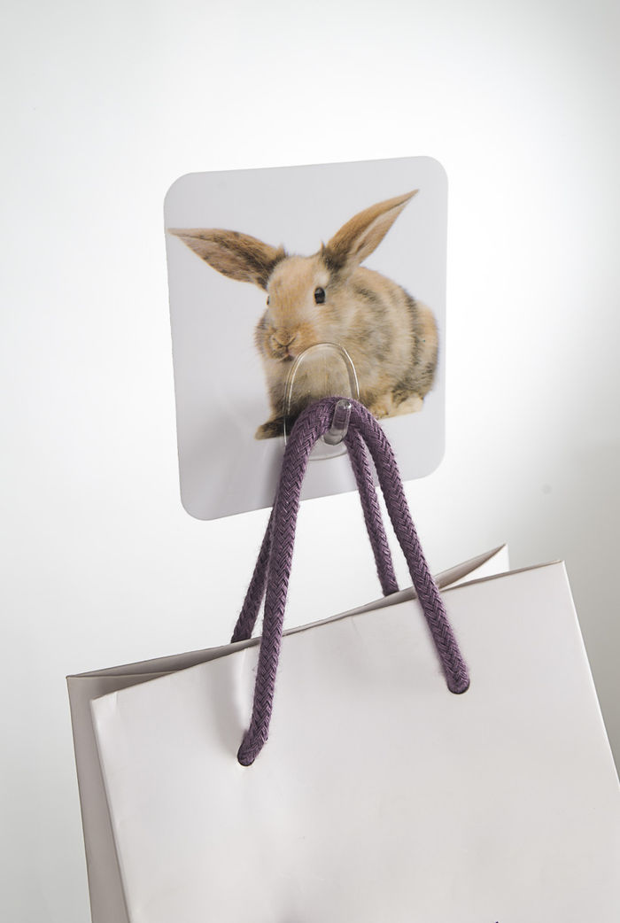 Rabbit "Magic Hook" Self Adhesive Storage Hook 2 Compactor
