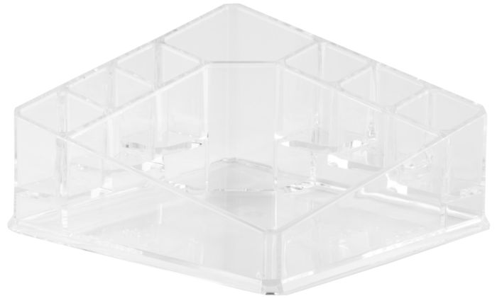 Square Make-up and Jewellery Organiser - Transparent 1 Compactor