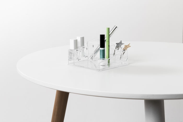 Square Make-up and Jewellery Organiser - Transparent 3 Compactor