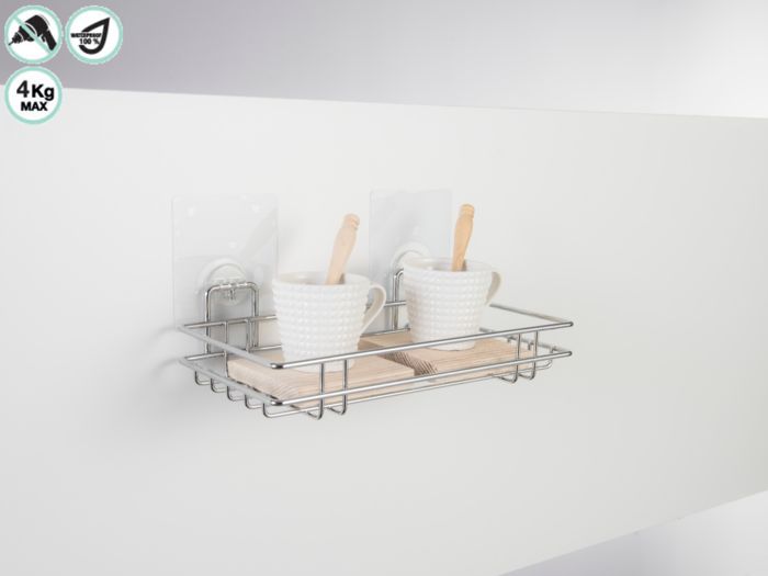 Bestlock Magic No Drilling Wall Mountable Kitchen Shelf Organiser 3 Compactor