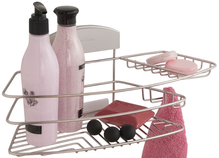 Stick On Wall Mountable Bathroom Rack with Soap Holder 1 Compactor