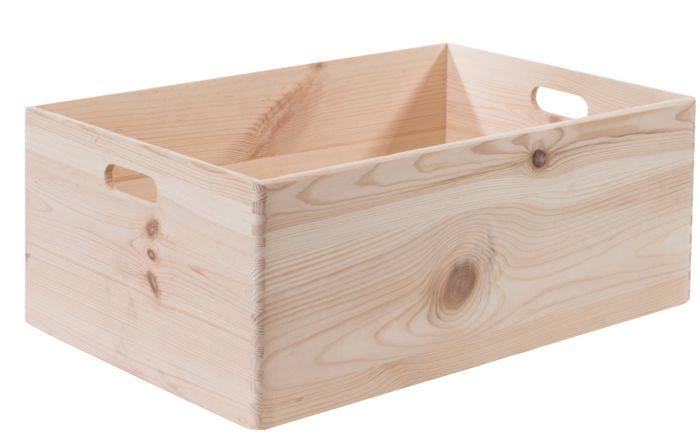 Extra Large Natural Pine Wood Storage Box 1 Compactor