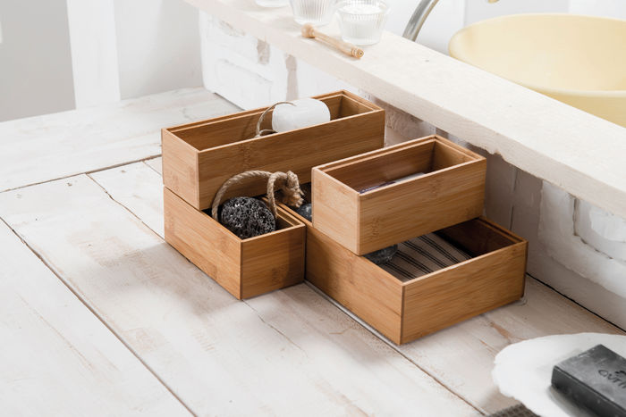 "Osaka" XXL Bamboo Storage Organiser Box 7 Compactor