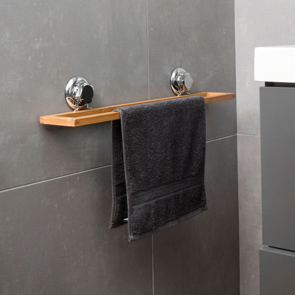 Bestlock Suction Wall Mountable Towel Holder - Bamboo 6 Compactor