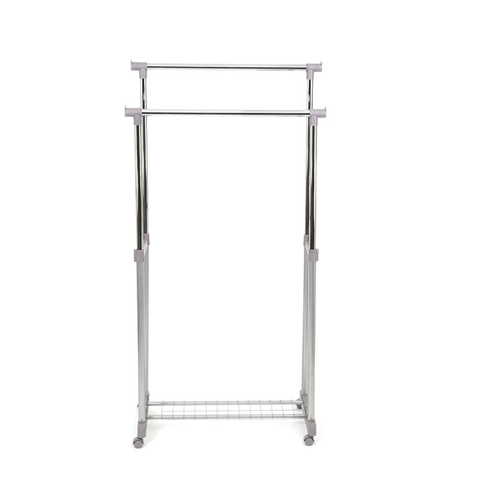 Alex Steel Adjustable Double Clothes Rail 2 Compactor