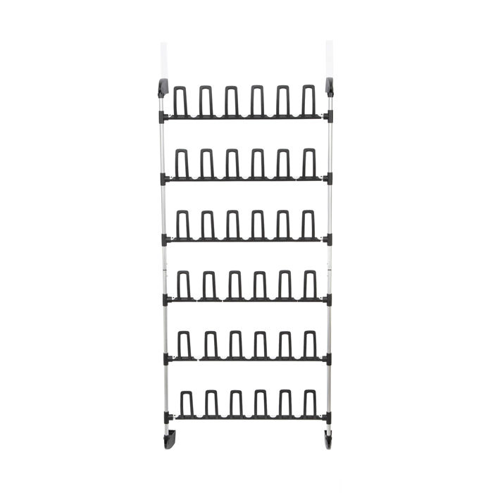 "Angela" Over Door Hanging Shoe Rack for 18 Pairs 2 Compactor