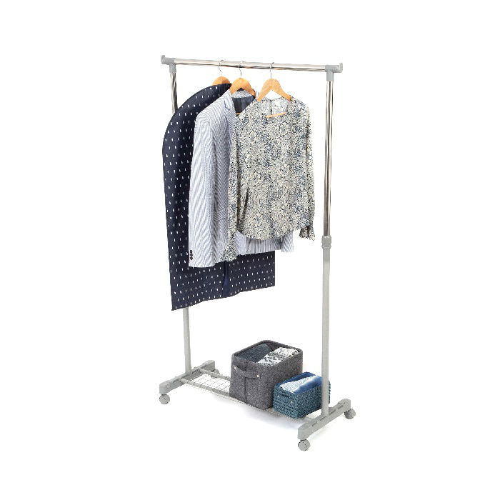 Loft Steel Adjustable Clothes Hanging Rail 4 Compactor