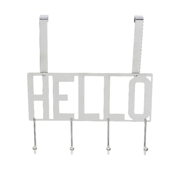 "Hello" 4 Hook Over Door Hanger 2 Compactor
