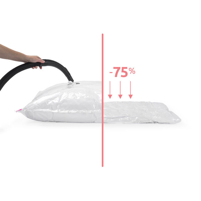 "Aspispace" XL Space Saving Vacuum Storage Bag for 1 Double Duvet Plus 2 Pillows 2 Compactor