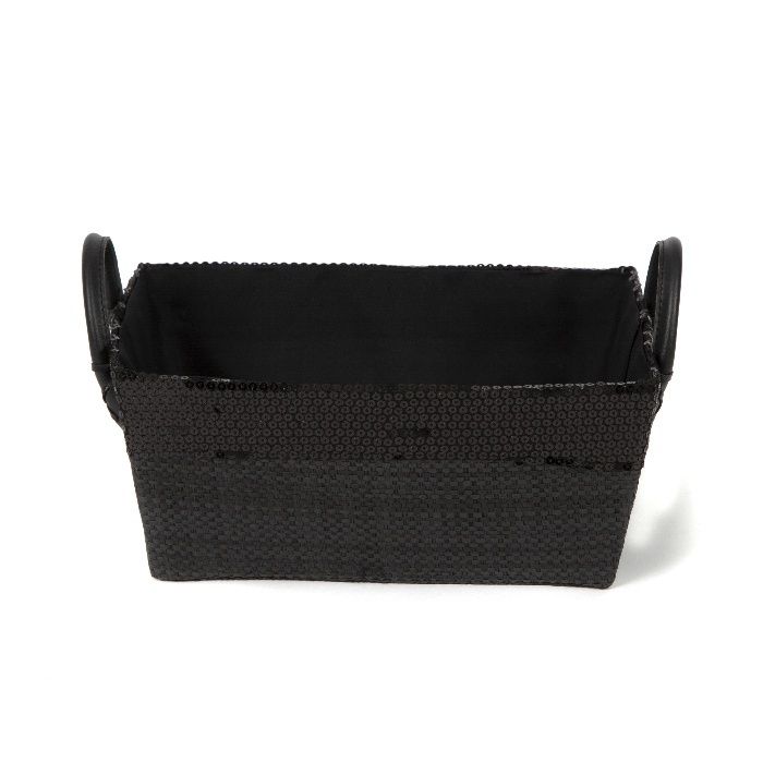 "Glam" Small Woven Storage Basket 2 Compactor